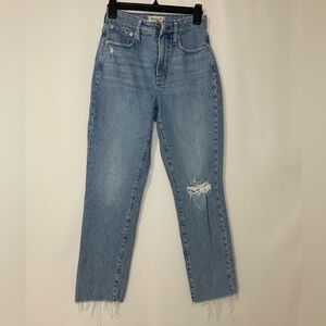 Madewell The Curvy Perfect Vintage Jean Women’s Size 26 Distressed High Rise